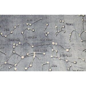 New Constellation Galaxy Glow in the Dark Plush Gift Throw Blanket Space Stars